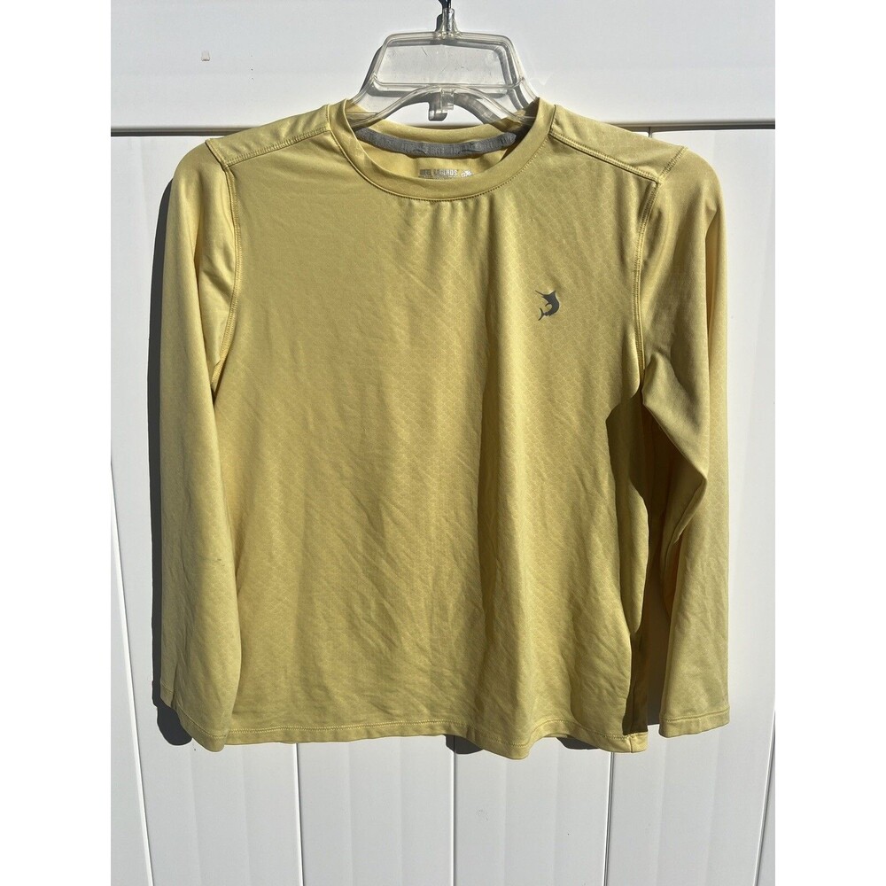 Reel Legends Boys Medium Keep It Cool Long Sleeve Shirt Yellow